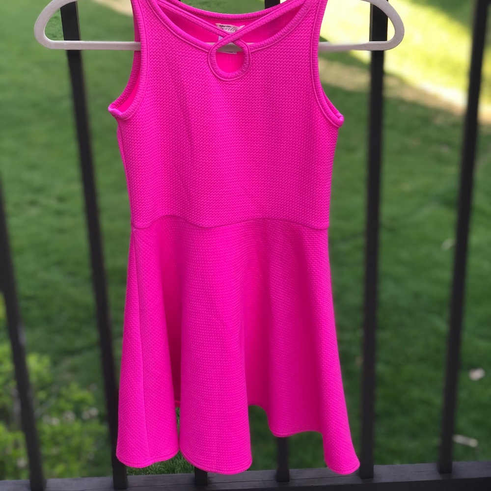 Girls size 10 bright pink dress.